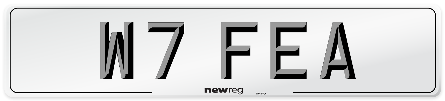 W7 FEA Number Plate from New Reg